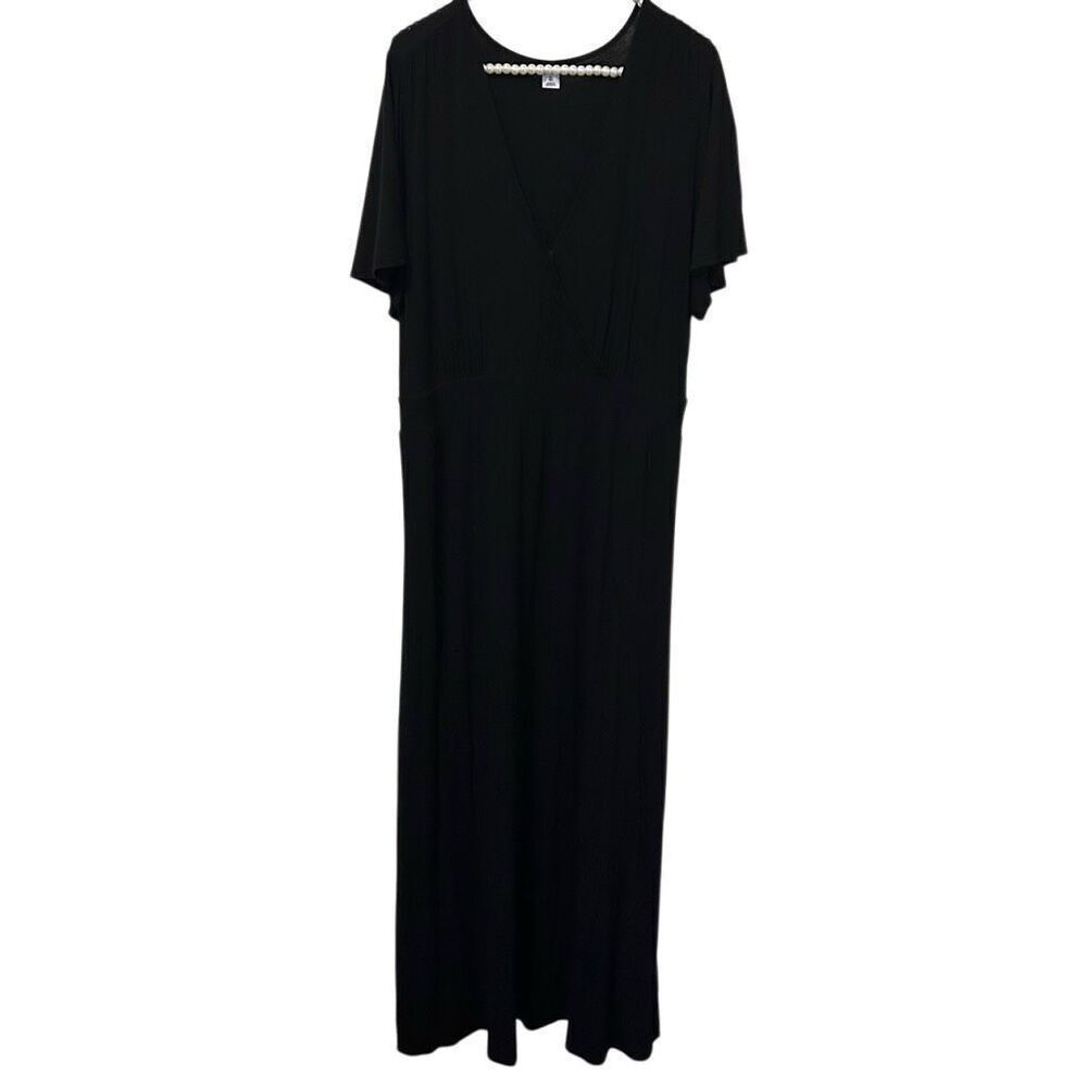 Old navy black maxi women’s XL tall babydoll empire waist gothic witchy grunge‎